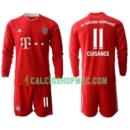 Bayern Monaco Mickael Cuisance 11 Bambino Maglia Prima 2020/2021 Manica Lunga (+ Pantaloncini)